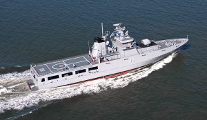 KD Darussalam, the first of the four OPVs built by Lurssen for the Royal Brunei Navy.