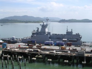 KD Kedah while in was still undergoing fitting out in 2002. 