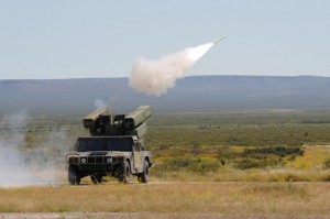 Avenger unit firing a Stinger missile