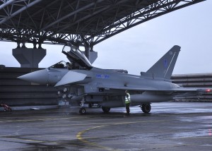 RAF Typhoon at Butterworth airbase in 2011.