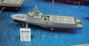 A model of Royal Oman Navy PV build by ST Marine at Imdex 2015.