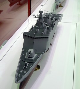 Another angle of the DSME missile corvette.