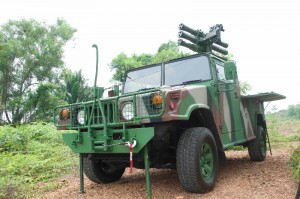 A Weststar GK-M1 Weapon Platform fitted with Thales Starstreak launcher. The picture was first published in Weststar in mid-2014 probably during the firing trials. Weststar photo