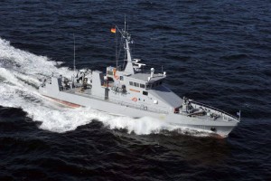 Colombian Coast Guard 40 metre patrol boat which will be the basis of the NGPC.