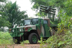 Another angle of the GK-M1 with the Thales Starstreak platform showing the three missile launchers.