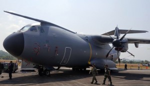 RMAF  A400M M54-01 on display at LIMA 2015.