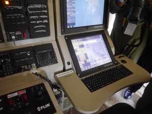 Thales AMASCOS workstation on board the CN235 MPA displayed at LIMA 2015.