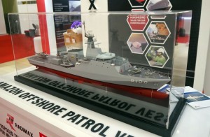 A model of the Amazon class at the Radimax booth