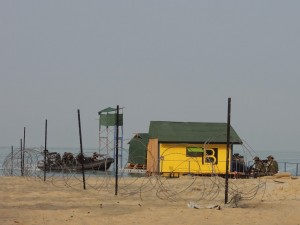 SF troops assaulting the terrorists hideout.