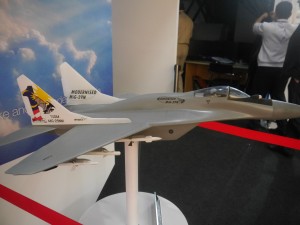 A model at ATSC stand featuring the proposed Fuclrum modernisation. Among others it will be fitted with the Flanker's avionics.