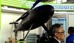 Schiebel Camcopter on display at LIMA 2015.