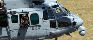 A FN MAG pintle mounted on  an Airbus Helicopter H225M Cougar.