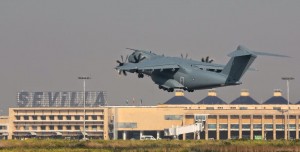 RMAF first A400M leaving Seville, Spain on March 12, 2015. Airbus DS