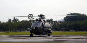 Nuri M23-15 landing at Jugra on Nov 11, 2013. The aircraft was written off after a crash at Pulau Perak on Dec. 22. 2013.