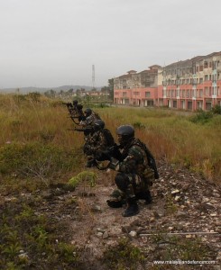 A Special Forces team protecting the LZ.