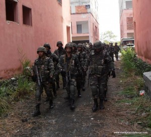 Soldiers who took part in the exercise finale marched together at the end.