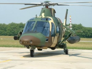 An AW109 LOH of the PUTD. This rocket and gun pods version was shown some years back.