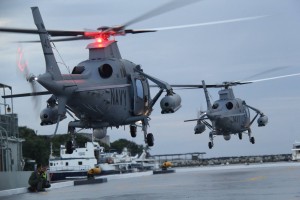 The Philippine Navy AW109. Note the gun pods.