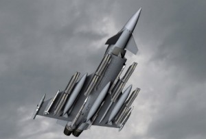  A CGI of a Typhoon carrying a load of Spear 3 bombs complete with air-to-air missiles and extra fuel tanks