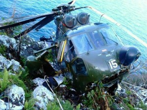 RMAF Nuri M23-15 after it crashed on Pulau Perak. Internet picture