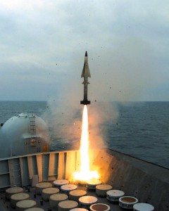 A Sea Wolf missile being launched from a Royal Navy Type 23 frigate. The RN is retiring the Sea Wolf in favour of the Sea Ceptor.