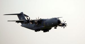 RMAF A400M M54-01 landing at Subang airport after performing a flypast on 2015 Merdeka Day