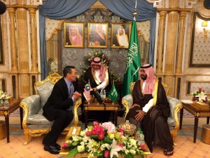 Hishammudin talking with Mohammad during the meeting. Mindef picture