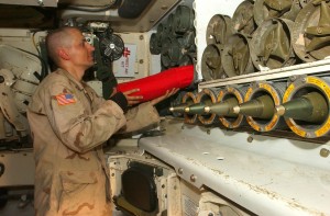 The photo is a magazine compartment of a Paladin but it will be very similar to the A5 version of the M109. US Army photo