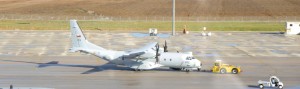 A C295 undergoing checks at Airbus DS facility at Seville, Spain