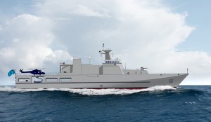 Another possible OPV design for the MMEA to consider. A CGI of the Lurssen 85 metre OPV