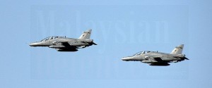 Two RMAF Mk 108s took part in the flypast rehearsal on Feb 25.