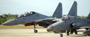 RMAF Hawk and Sukhoi at Labuan airbase for Ek Paradise last year. 