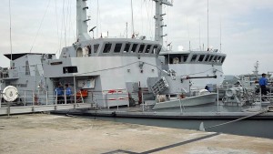 Two of the Mahameru class berthed at the Lumut naval base in January, 2014.