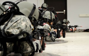 US Army cadets train with the DSTS system during Cadet Summer Training 2015 at Fort Knox, Ky.