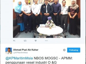 A screenshot of the APMM chief tweet.