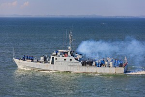 KD Seri Perlis, one of the oldest vessels in RMN today is one of the two patrol craft deployed to the Sandakan naval base. Seri Perlis and its sister ship, Seri Johor, regularly patrol the ESSCOM are of operations. Photo by CEphoto, Uwe Aranas