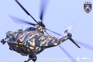 A digital camo Nuri of the PUTD at the opening ceremony of the Johor Military Force camp in Johor Bahru, last week. Johor Southern Tigers photo.