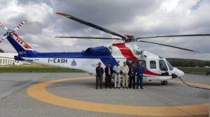 One of the two AW139 helicopters delivered to the police.