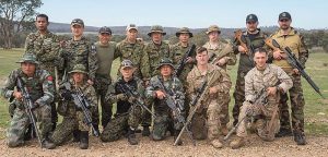 Some of the soldiers which took part in the sniper event at AASAM 2016. One of the Malaysian soldiers stand on the extreme left while his team mate is squatting second from the left. Australian Army - FB