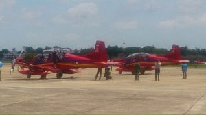 The two PC-7 MK II at KTU, Alor Setar upon arrival today (June 1) . TUDM picture.