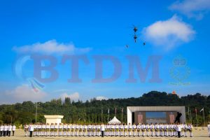 The flypast for the Agong Colours parade at Dataran Pahlawan, Putrajaya, July 21, 2016. BTDM picture.
