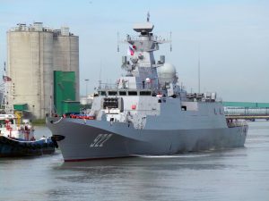 Algerian Navy corvette, Ezzadjer at Boustead Cruise Centre, Port Klang in July, 2016. 