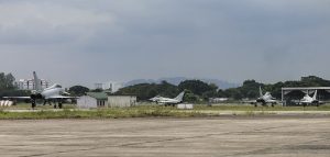 RAF Typhoons taking off from RMAF Butterworth. Crown Copyright