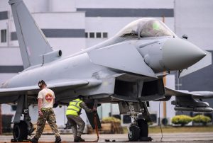 RAF Typhoon from 1(Fighter) Sqn taking part in Bersama Lima 16. Crown Copyright.   