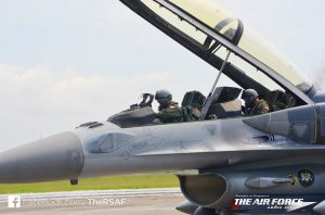 RSAF F-16D+ fighter at Kuantan airbase as part of the exchanges during Bersama Lima 16. RSAF photo.