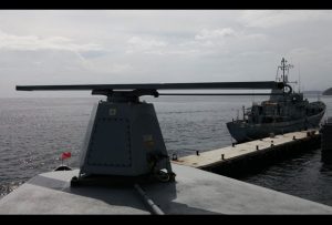 A Sharpeye nav radar on a patrol ship.