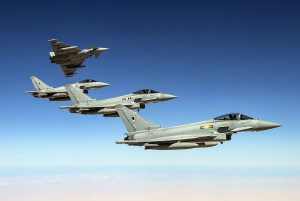 RAF Typhoons en-route to Malaysia. Crown Copyright   