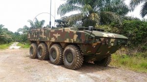 Gempita AVS, the signal variant. It is armed with the Reutech Rogue RWS fitted with a 12.7mm machine gun. The vehicle took part in Eks Satria Perkasa in October, 2016.
